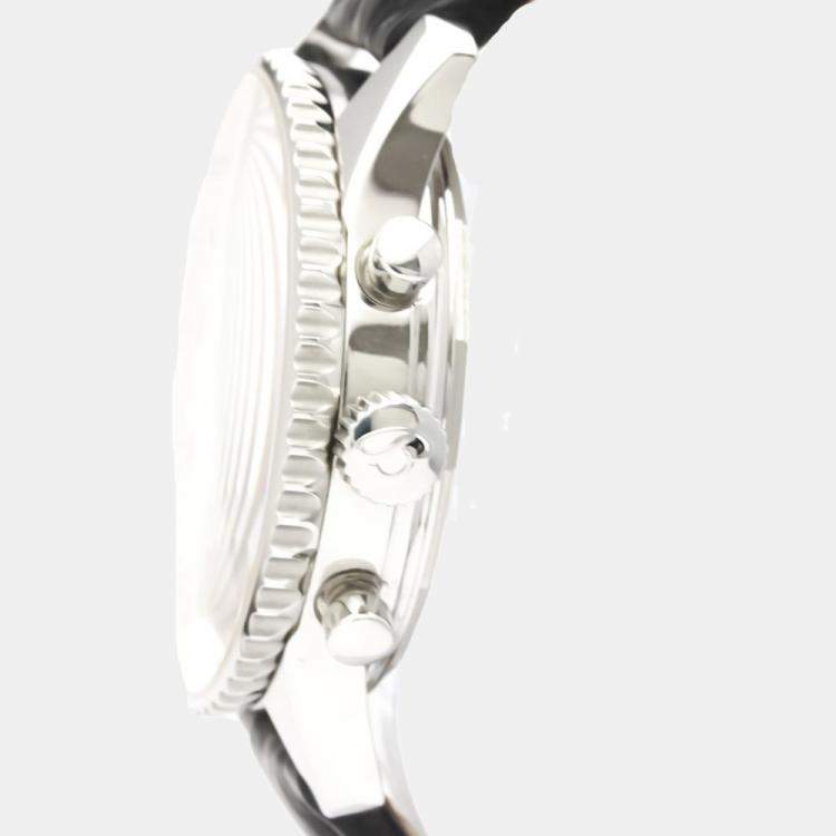 Pre Owned Breitling Silver Stainless Steel Navitimer Montbrillant Datora A21330 Automatic Men's Wristwatch 42 mm
