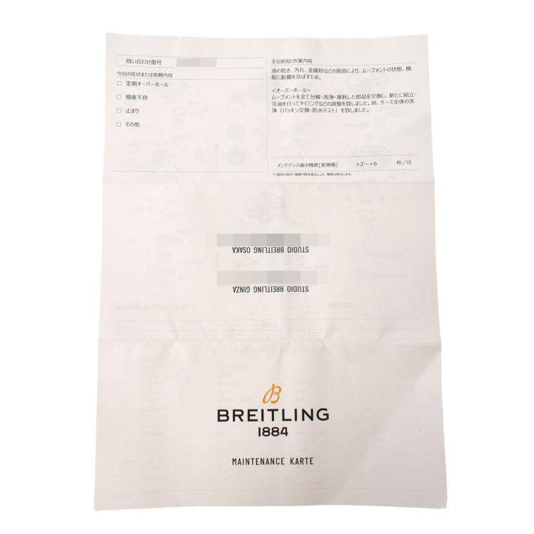 Pre Owned Breitling Black Stainless Steel Old Navitimer A13322 Men's Wristwatch 41 mm