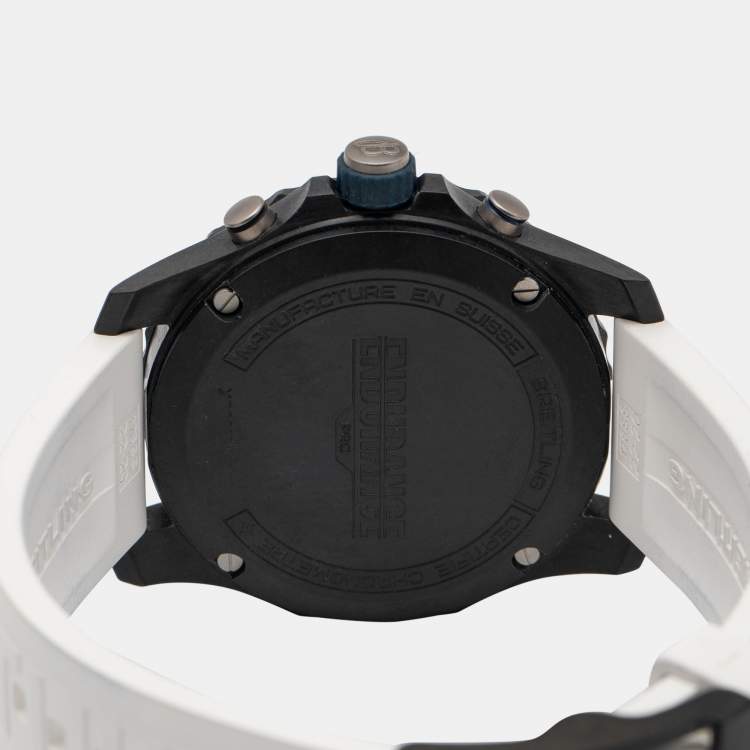 Pre Owned Breitling Black Breitlight Rubber Endurance Pro X82310 Men's Wristwatch 44 mm