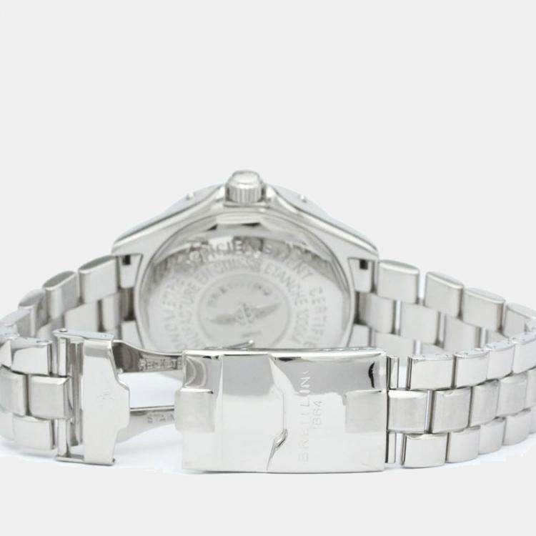 Pre Owned Breitling Black Stainless Steel Superocean A17340 Automatic Men's Wristwatch 41mm