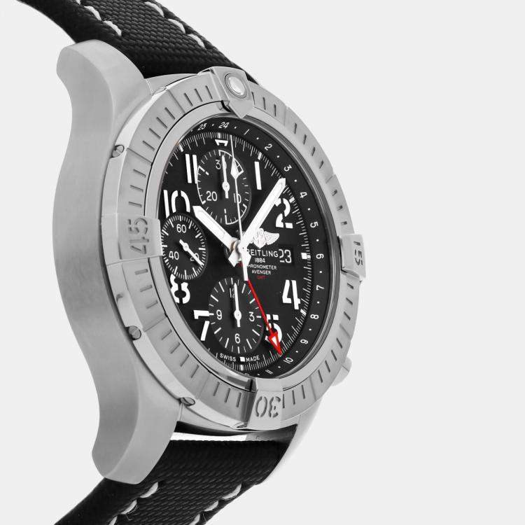 Pre Owned Breitling Avenger A24315101B1X2 Automatic Black Stainless Steel Men’s Wristwatch 45mm