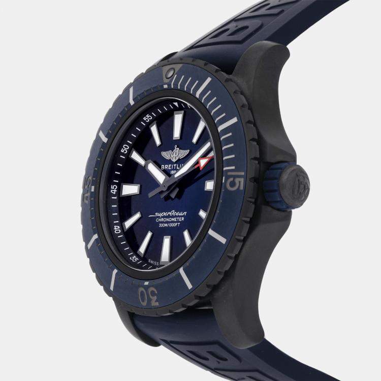 Pre Owned Breitling Superocean V17369161C1S1 Automatic Blue Titanium Men’s Wristwatch 48mm