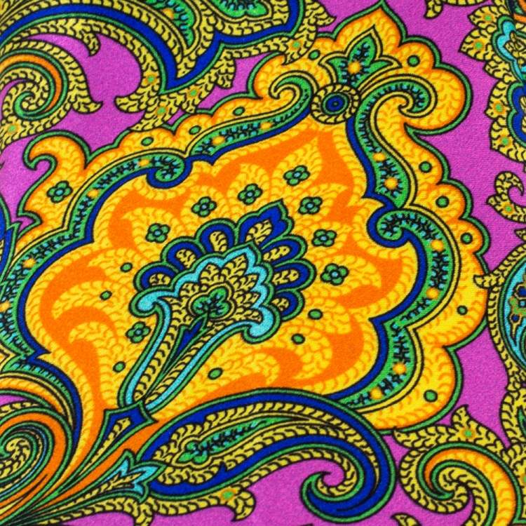 Pre Owned Brioni Multicolor Paisley Printed Silk Tie