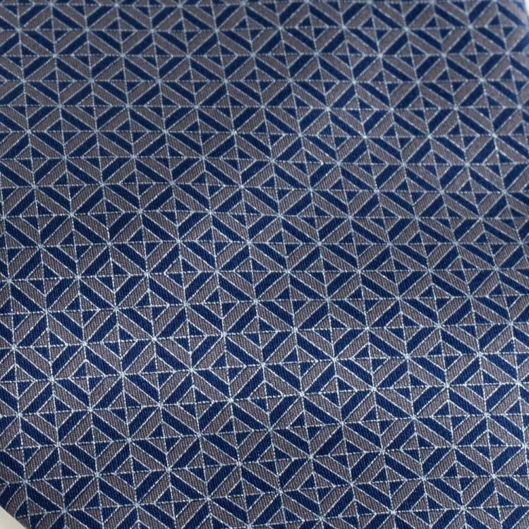 مملوكة مسبقًا Brioni Blue Geometric Patterned Silk Tie and Pocket Square Set