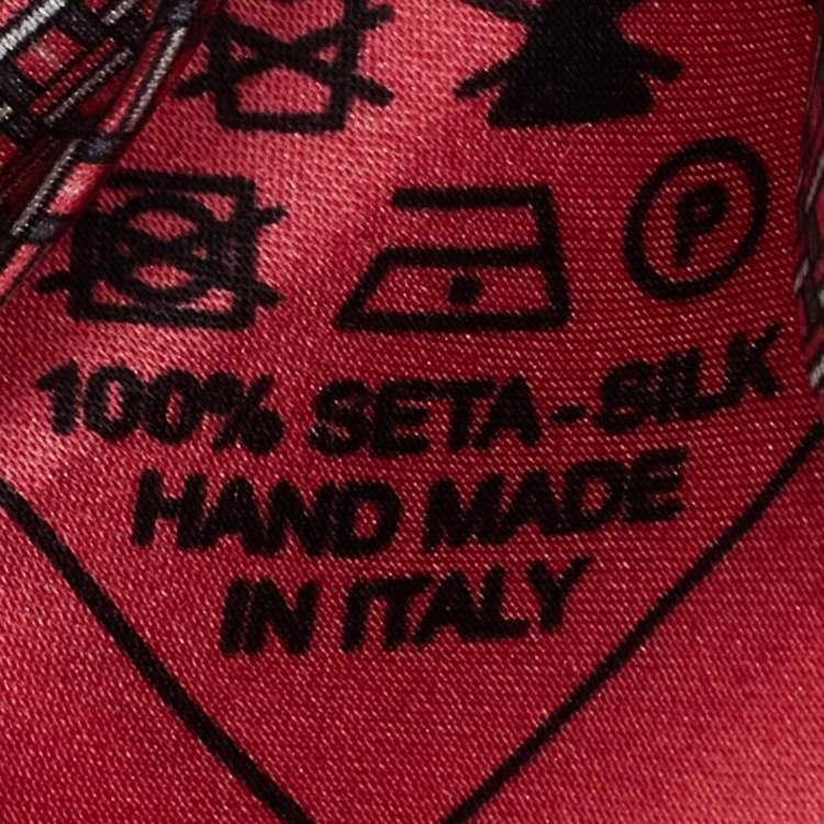 Pre Owned Brioni Pink Printed Silk Classic Tie