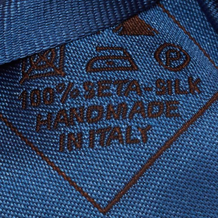 Pre Owned Brioni Blue Silk Jacquard Classic Tie