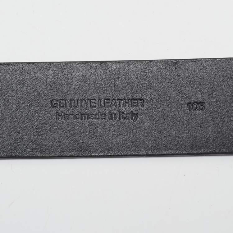 Pre Owned Brioni Dark Brown Leather Buckle Belt 105CM