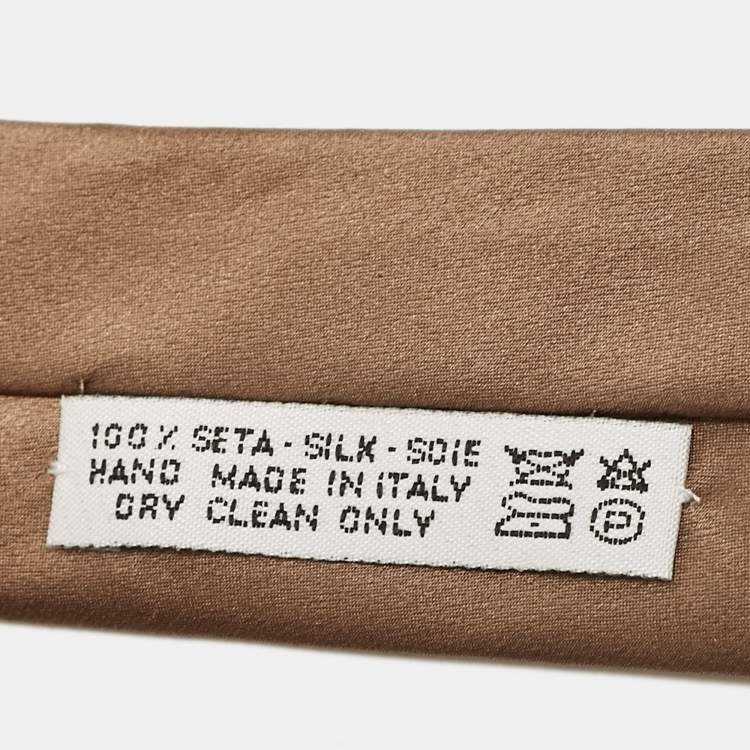 Pre Owned Brioni Brown Satin Traditional Tie 