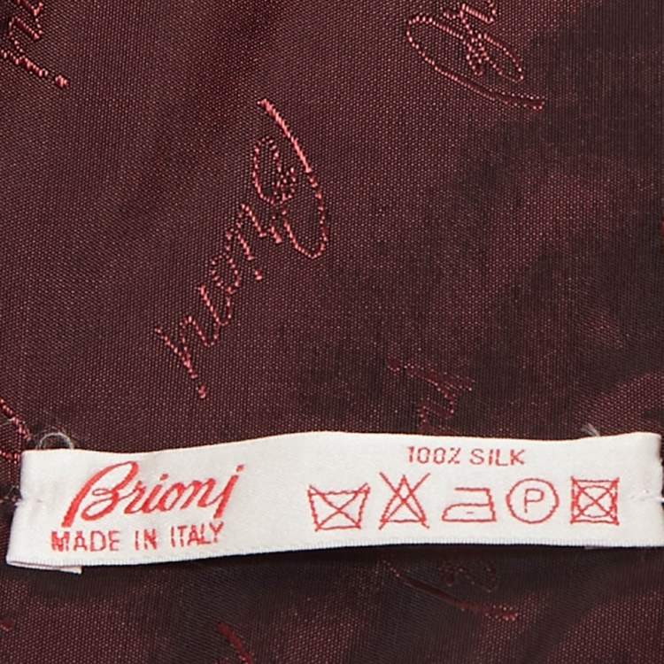 Pre Owned Brioni Burgundy Silk Cummerbund and Bow Tie Set XXL