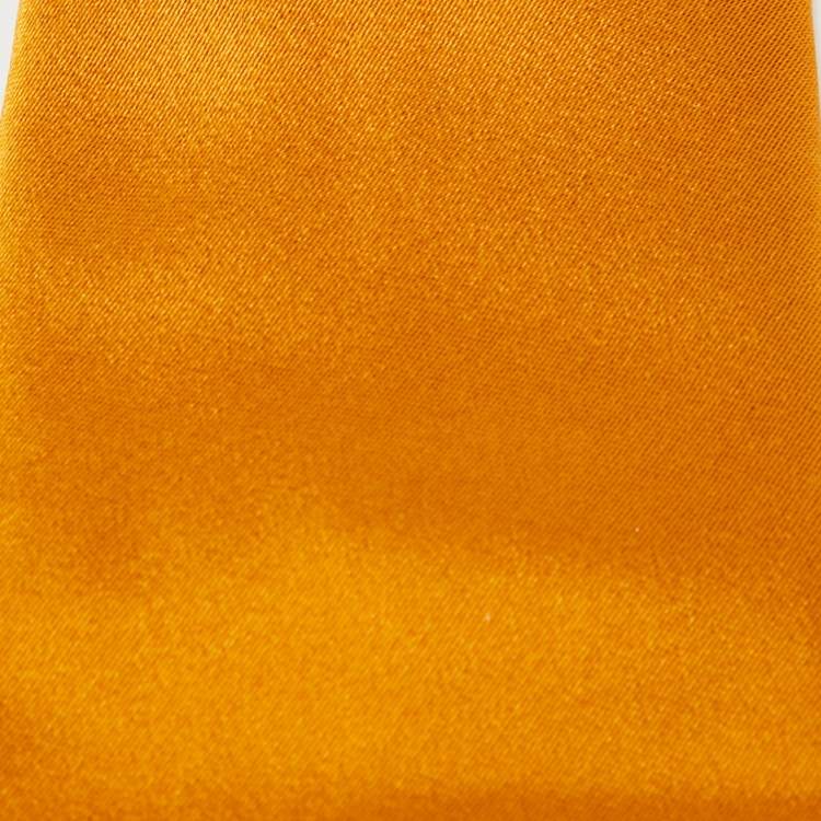 Pre Owned Brioni Golden Brown Satin Traditional Tie 
