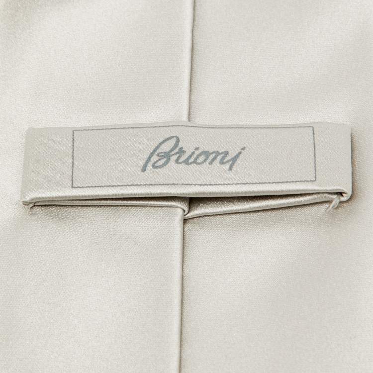 Pre Owned Brioni Grey Silk Classic Tie