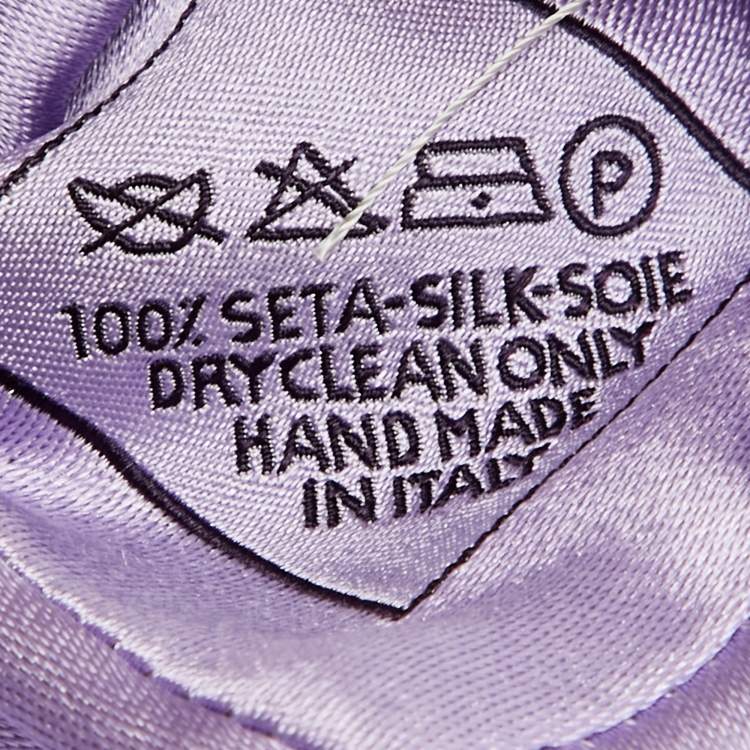 Pre Owned Brioni Lavender Satin Traditional Tie 
