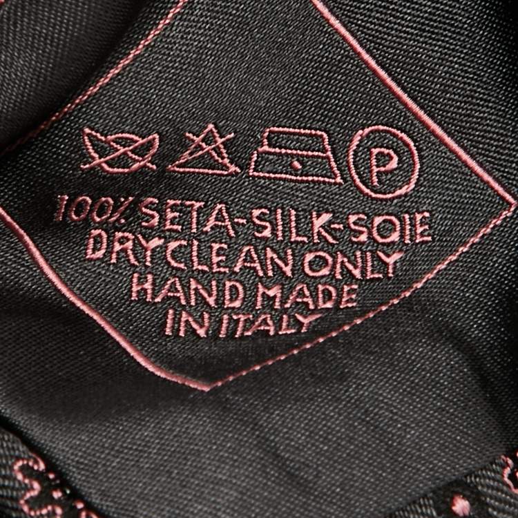 Pre Owned Brioni Brown/Pink Floral Patterned Silk Traditional Tie 