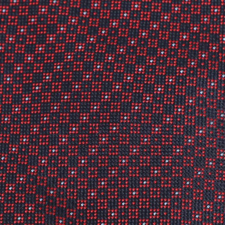 Pre Owned Brioni Red/Navy Micro Diamond Motif Silk Tie