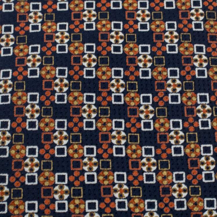 Pre Owned Brioni Multicolor Geometric Print Silk Traditional Tie