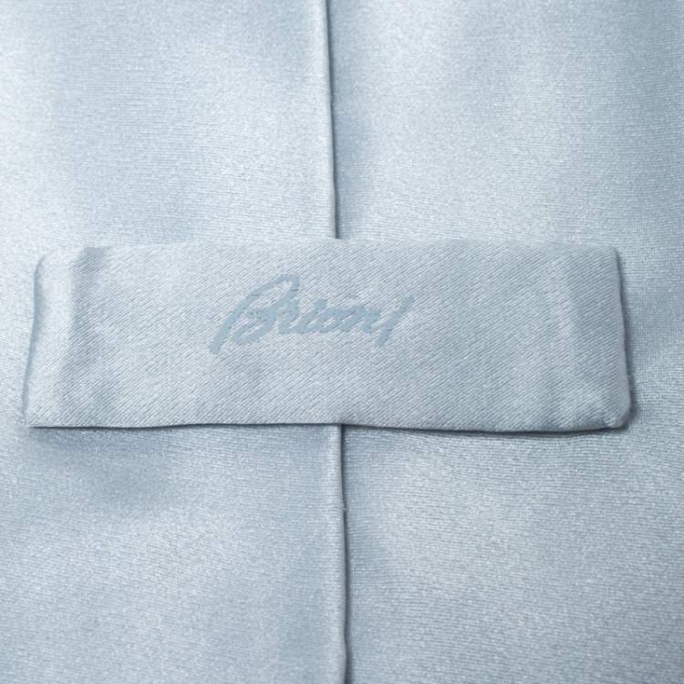 Pre Owned Brioni Vintage Pale Blue Silk Tie