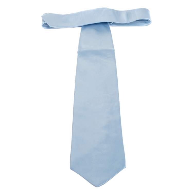 Pre Owned Brioni Powder Blue Silk Tie