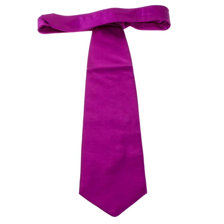 Pre Owned Brioni Purple Traditional Silk Tie