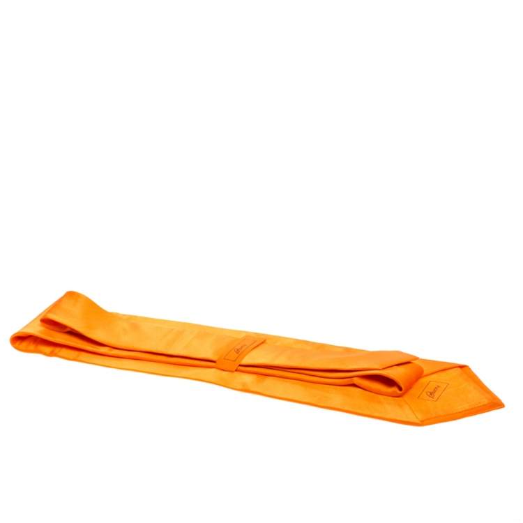 Pre Owned Brioni Orange Traditional Silk Tie