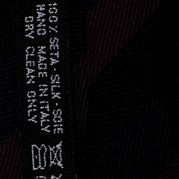 Pre Owned Brioni Tri-Color Diagonal Striped Silk Tie