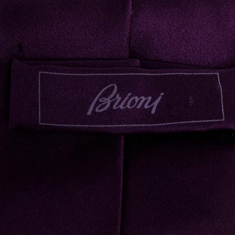 Pre Owned Brioni Purple Silk Standard Tie