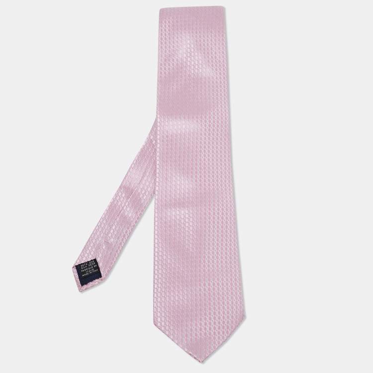 Louis Vuitton Pink Silk Jacquard Tie Louis Vuitton
