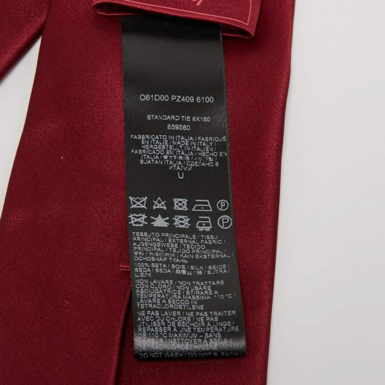 Pre Owned Brioni Burgundy Silk Classic Tie