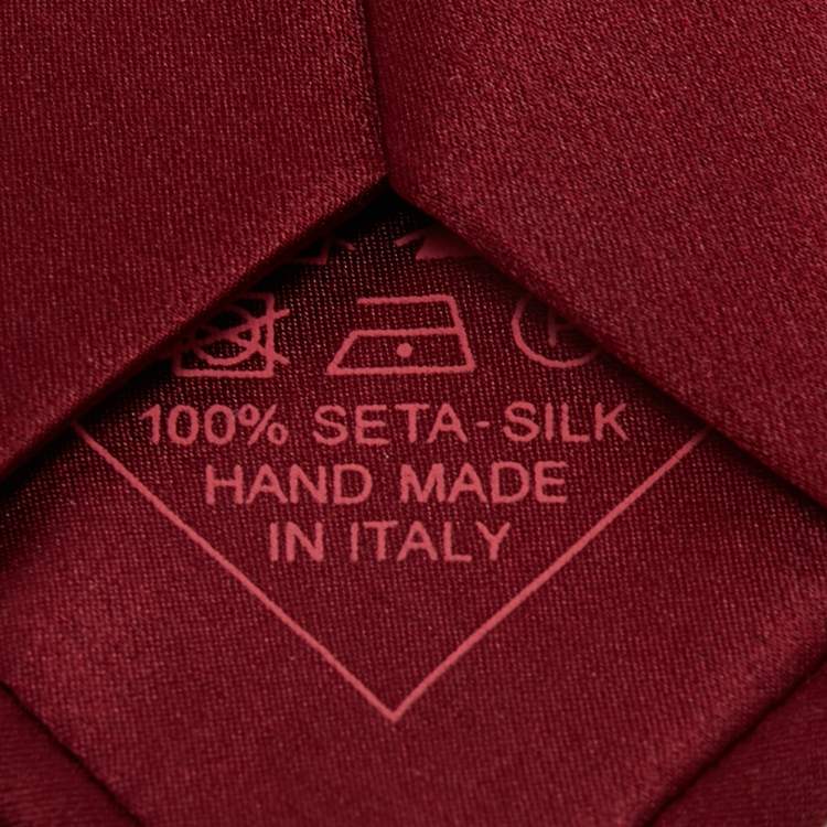 Pre Owned Brioni Burgundy Silk Classic Tie