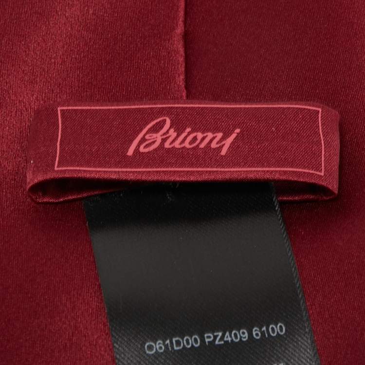 Pre Owned Brioni Burgundy Silk Classic Tie
