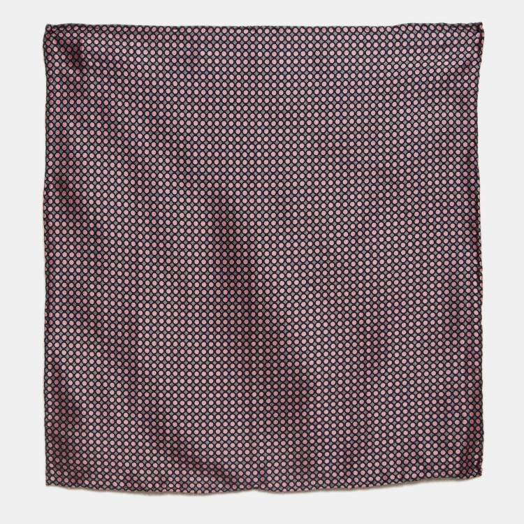 Pre Owned Brioni Multicolor Printed Satin Silk Pocket Square and Tie 