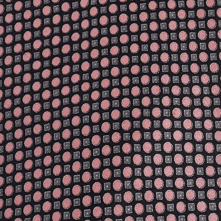 Pre Owned Brioni Multicolor Printed Satin Silk Pocket Square and Tie 