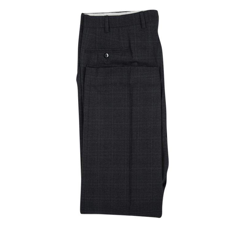 Pre Owned Brioni Super 190s Palatino Grey Checked Wool Suit XL