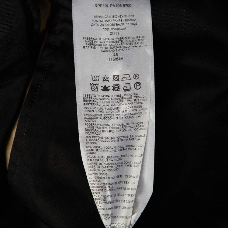 مملوكة مسبقً ا Brioni Beige Linen &Cotton Blend Sidney Bermuda Shorts S