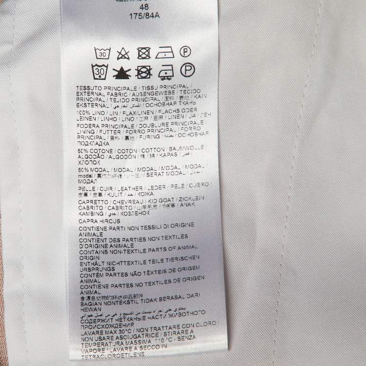 Pre Owned Brioni Light Pink Linen Shorts S 