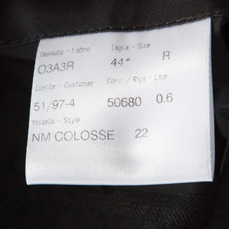 Pre Owned Brioni Grey Herringbone Pattern Wool Tailored Suit XS
