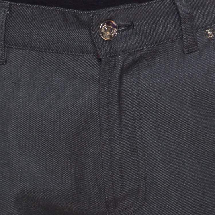 Pre Owned Brioni Grey Wool & Silk Blend Jeans L