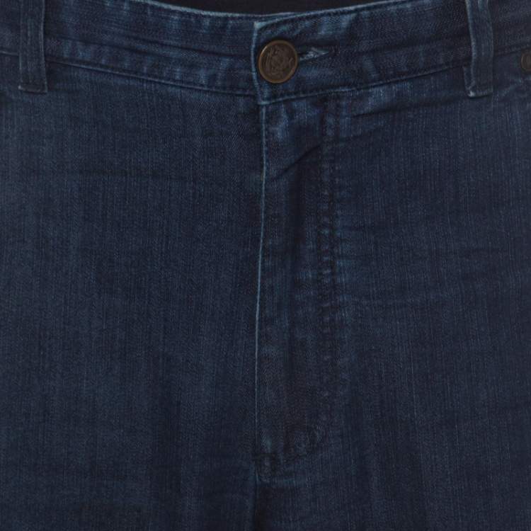 Pre Owned Brioni Dark Blue Straight Legged Denim Stelvio Jeans 5XL