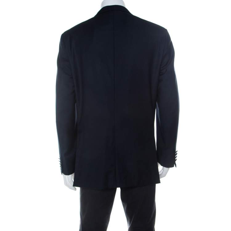 مملوكة مسبقًا Brioni Navy Blue Wool Parlamento Blazer XXL