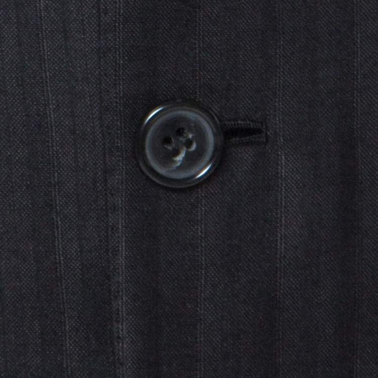Pre Owned Brioni Charcoal Grey Striped Wool and Silk NM Colosse Suit XL