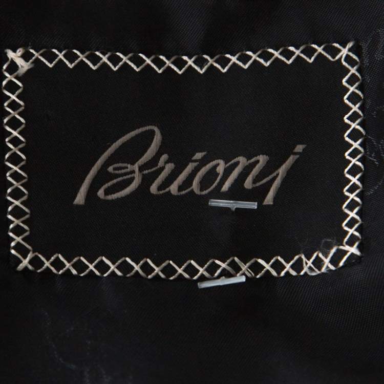 Pre Owned Brioni Grey Wool Striped NM Colosse Suit XXL