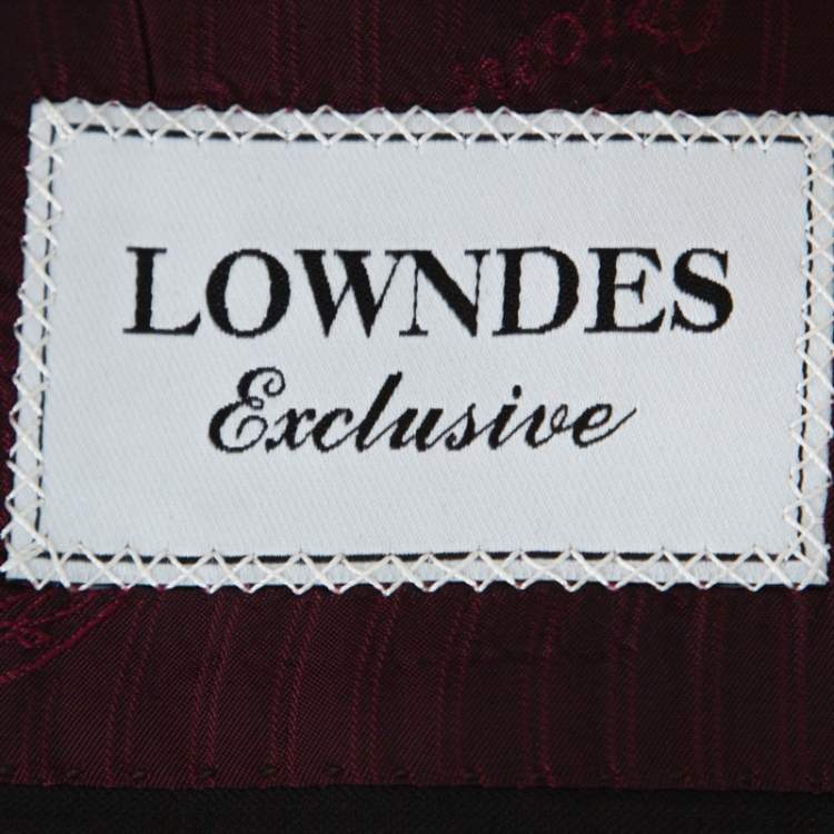 Pre Owned Brioni Black Tonal Striped Wool Blend Lowndes Suit 2XL
