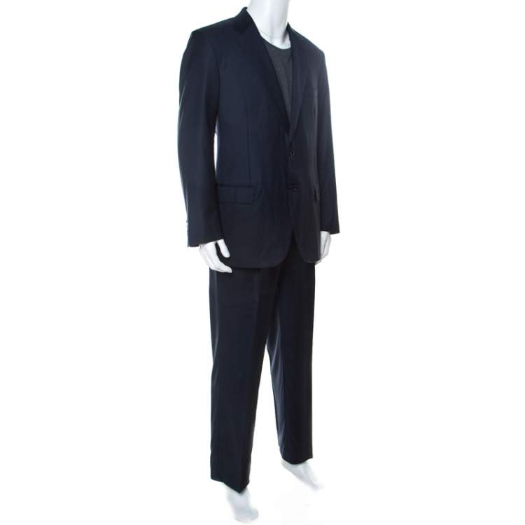 Pre Owned Brioni Navy Blue Wool Parlamento Suit 2XL