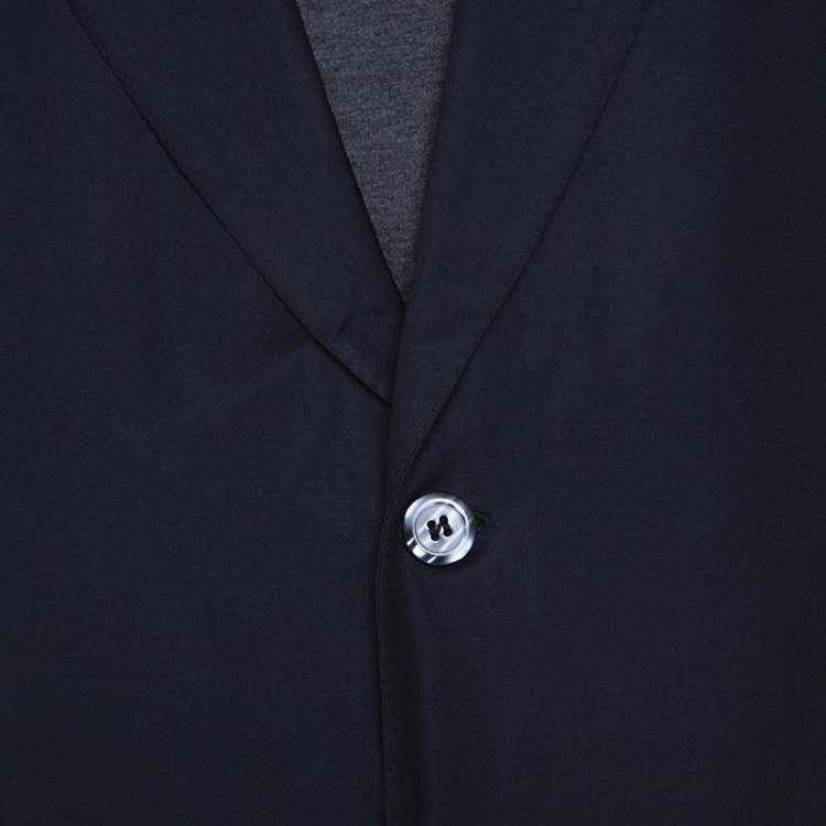Pre Owned Brioni Navy Blue Wool Palatino Regular Fit Suit XL