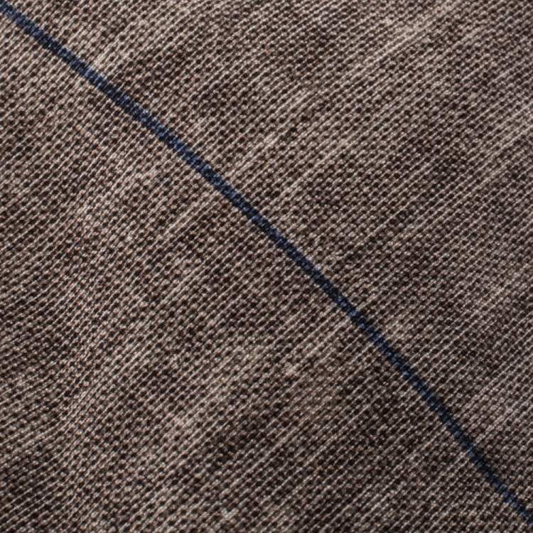 Pre Owned Brunello Cucinelli Beige Linen & Silk Diagonal Striped Tie