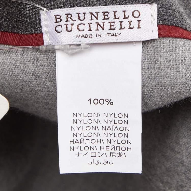 Pre Owned Brunello Cucinelli Taupe Technical Cap L