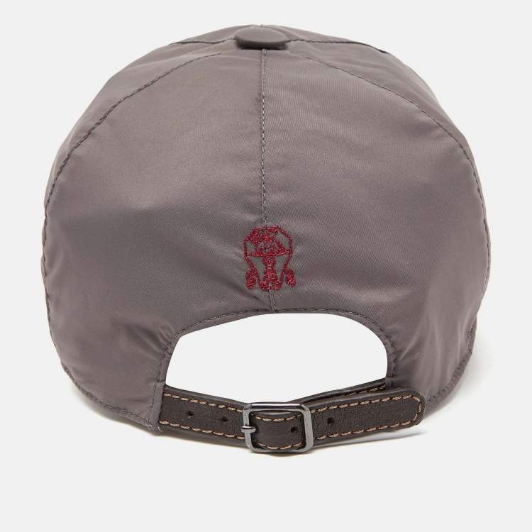 Pre Owned Brunello Cucinelli Taupe Technical Cap L