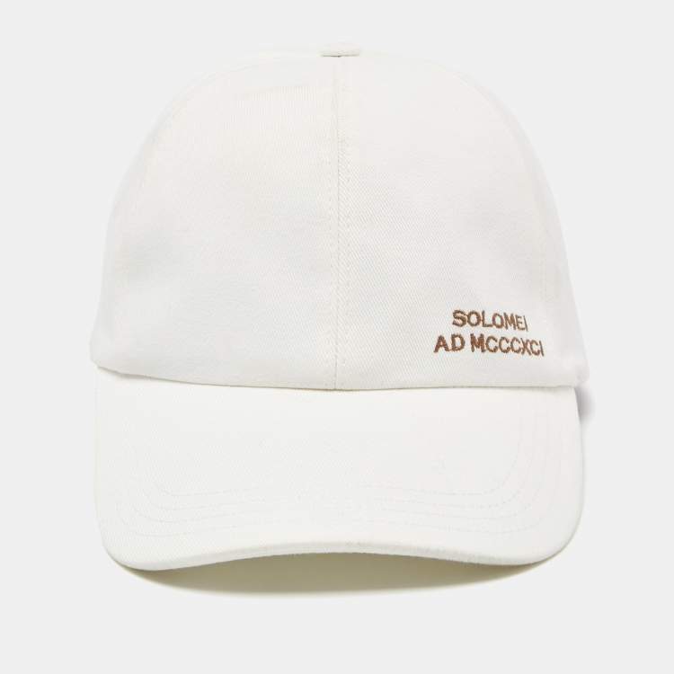 Pre Owned Brunello Cucinelli White Cotton Cap L