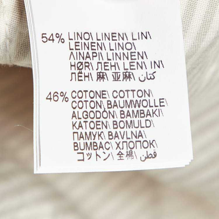 مملوكة مسبقًا Brunello Cucinelli Cream Cotton & Linen Shorts M