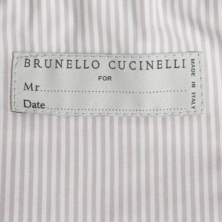 Pre Owned Brunello Cucinelli Light Beige Linen & Wool Shorts M