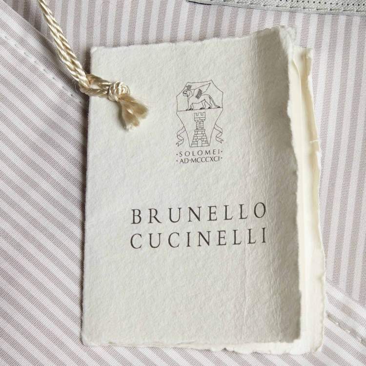 Pre Owned Brunello Cucinelli Light Beige Linen & Wool Shorts M